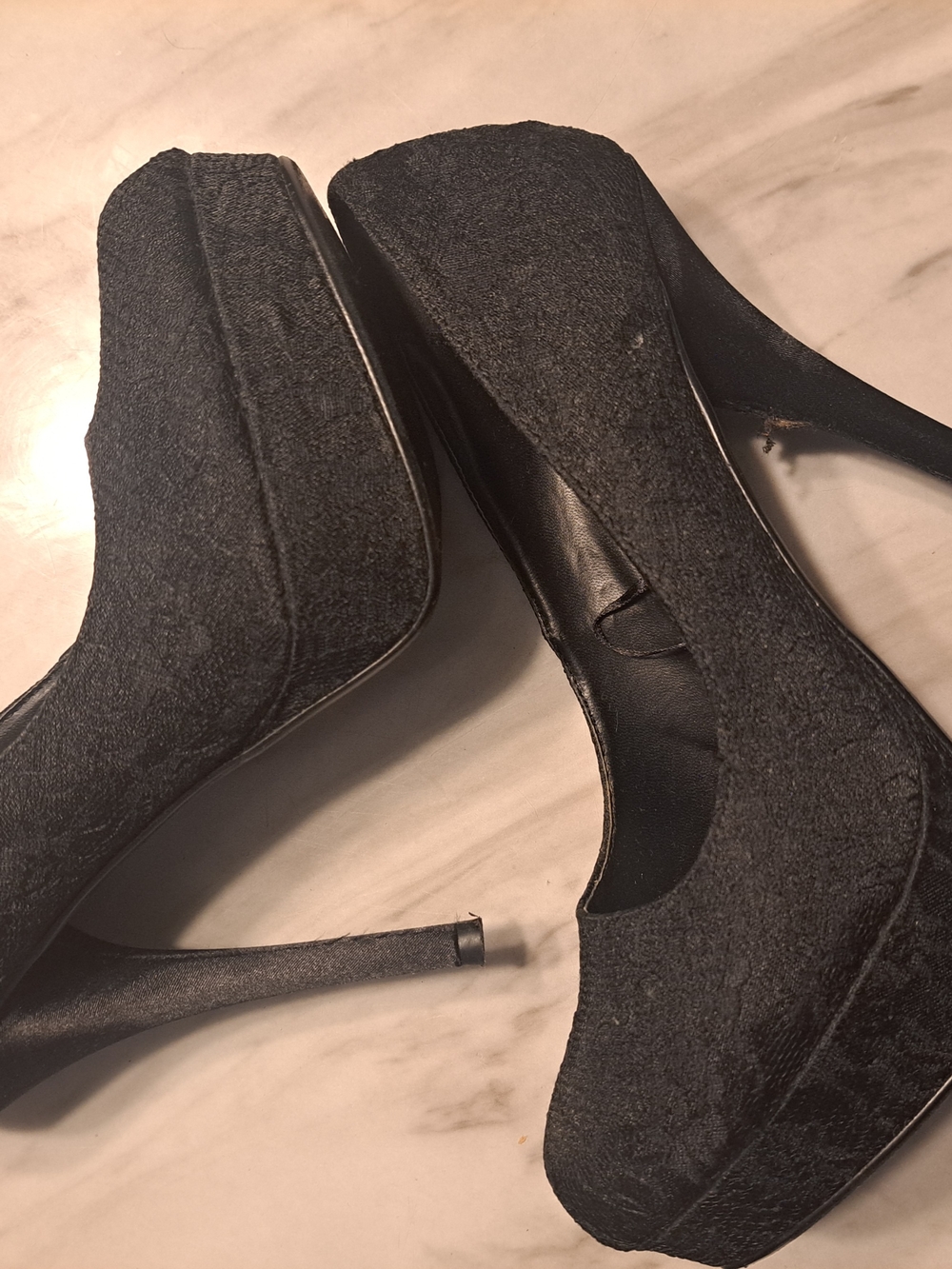 Charlotte Russe Black Platform Stiletto Heels